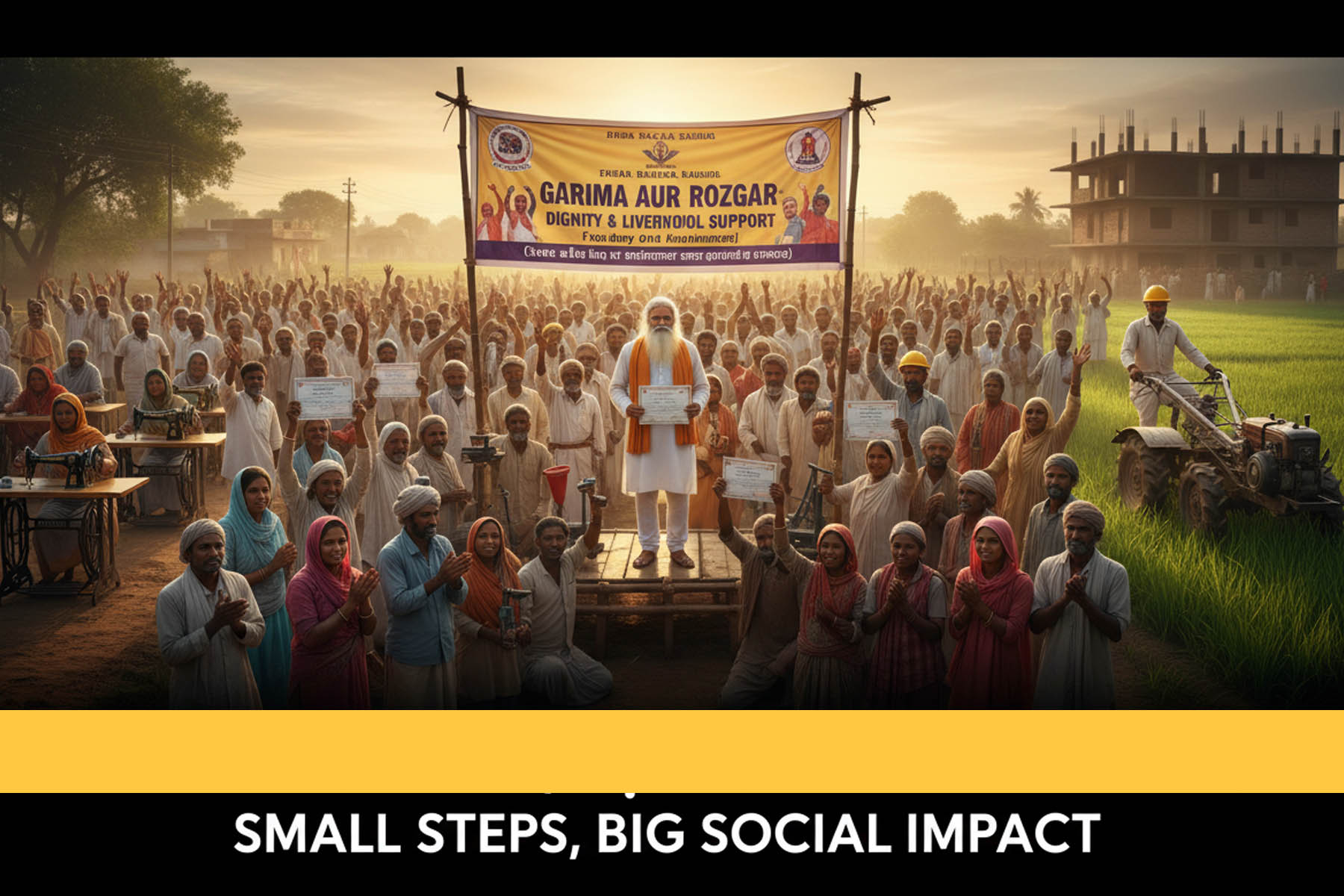 Ram Rahim ने मजदूरों को रोजगार देकर दिया सम्मान